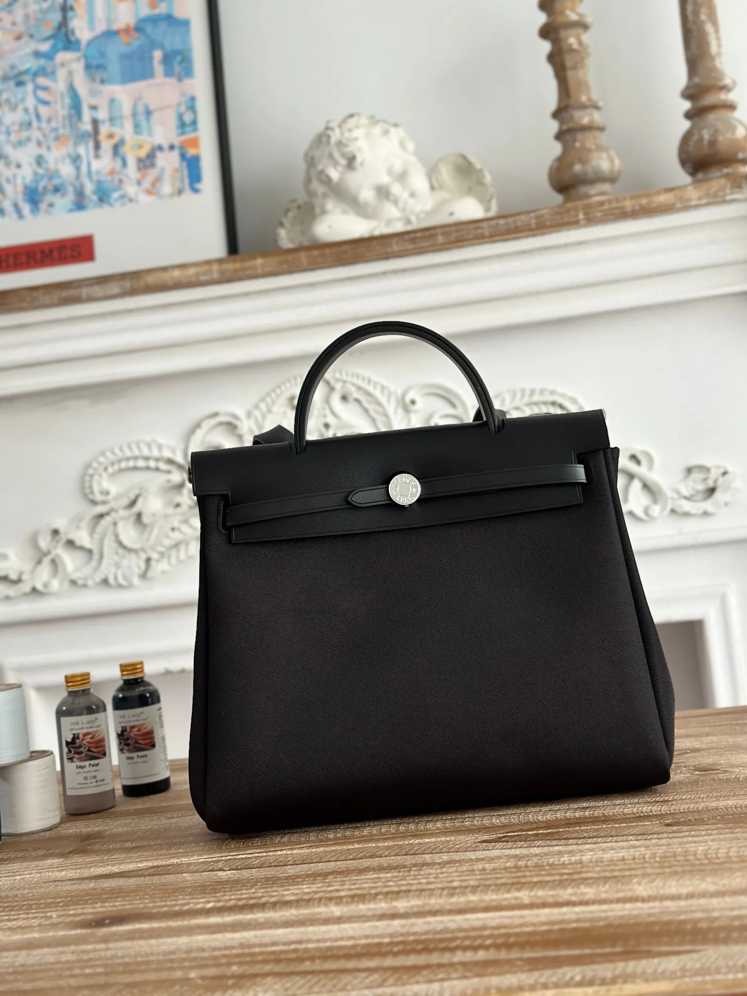 Hermès Herbag 31cm ブラック キャンバスバッグ