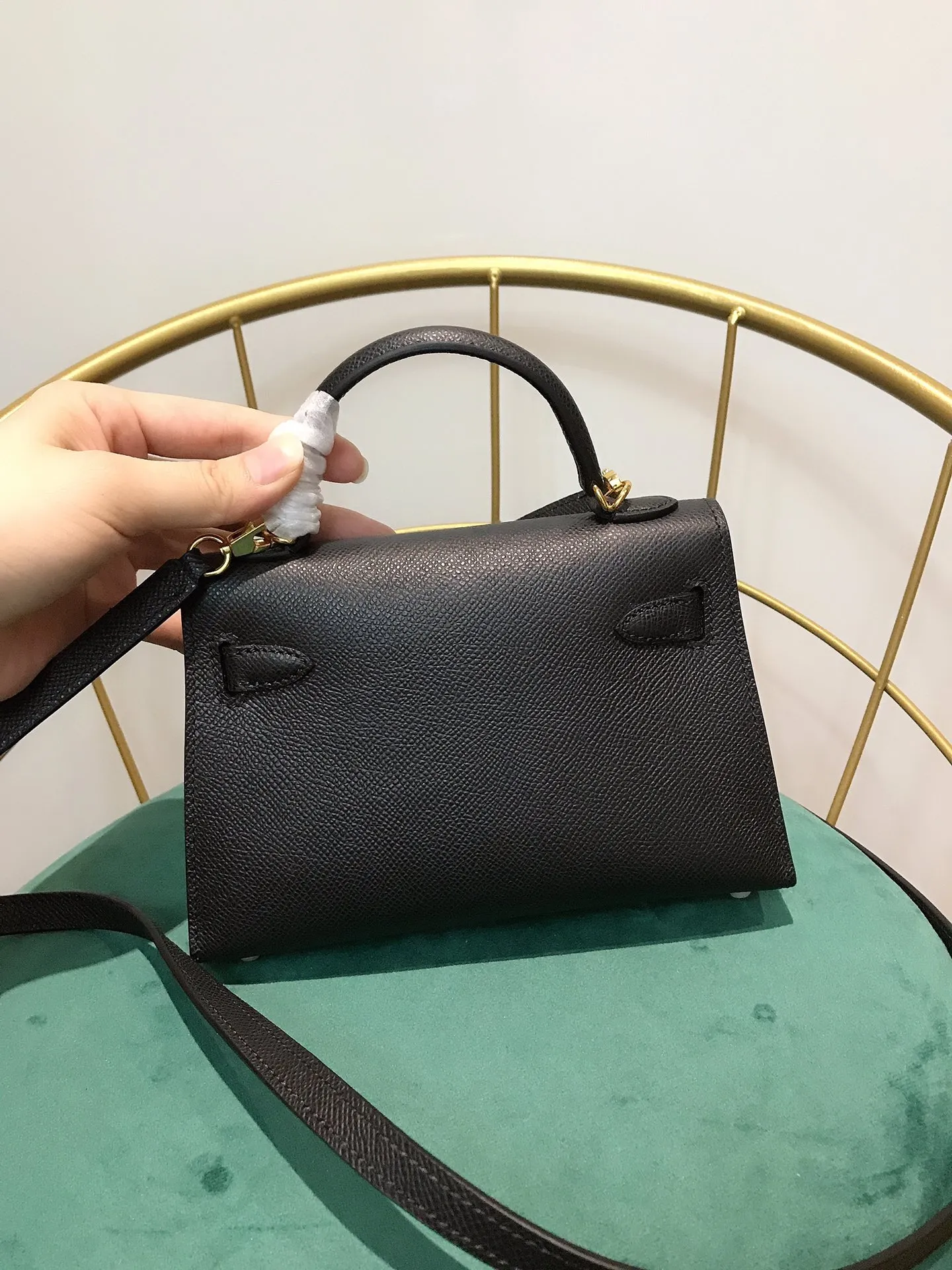 HERMES Kelly Mini 2nd ブラック バッグ - 画像 (6)