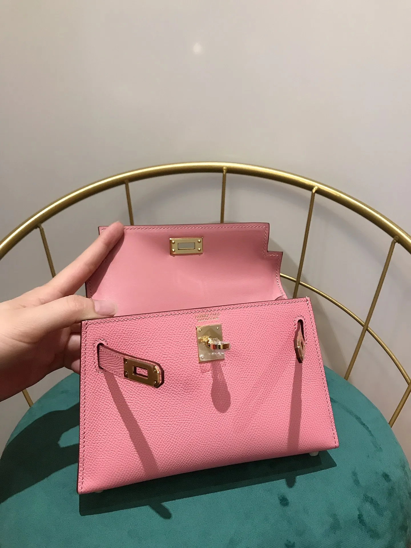 HERMÈS Kelly Mini 2代 ピンク ショルダーバッグ - 画像 (7)