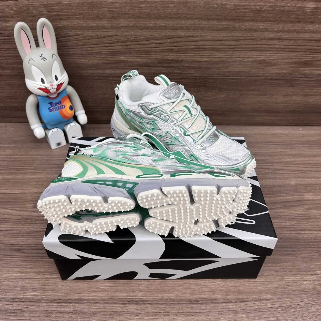 OFF-WHITE Be Right Back 緑のローカットスニーカー - 画像 (10)