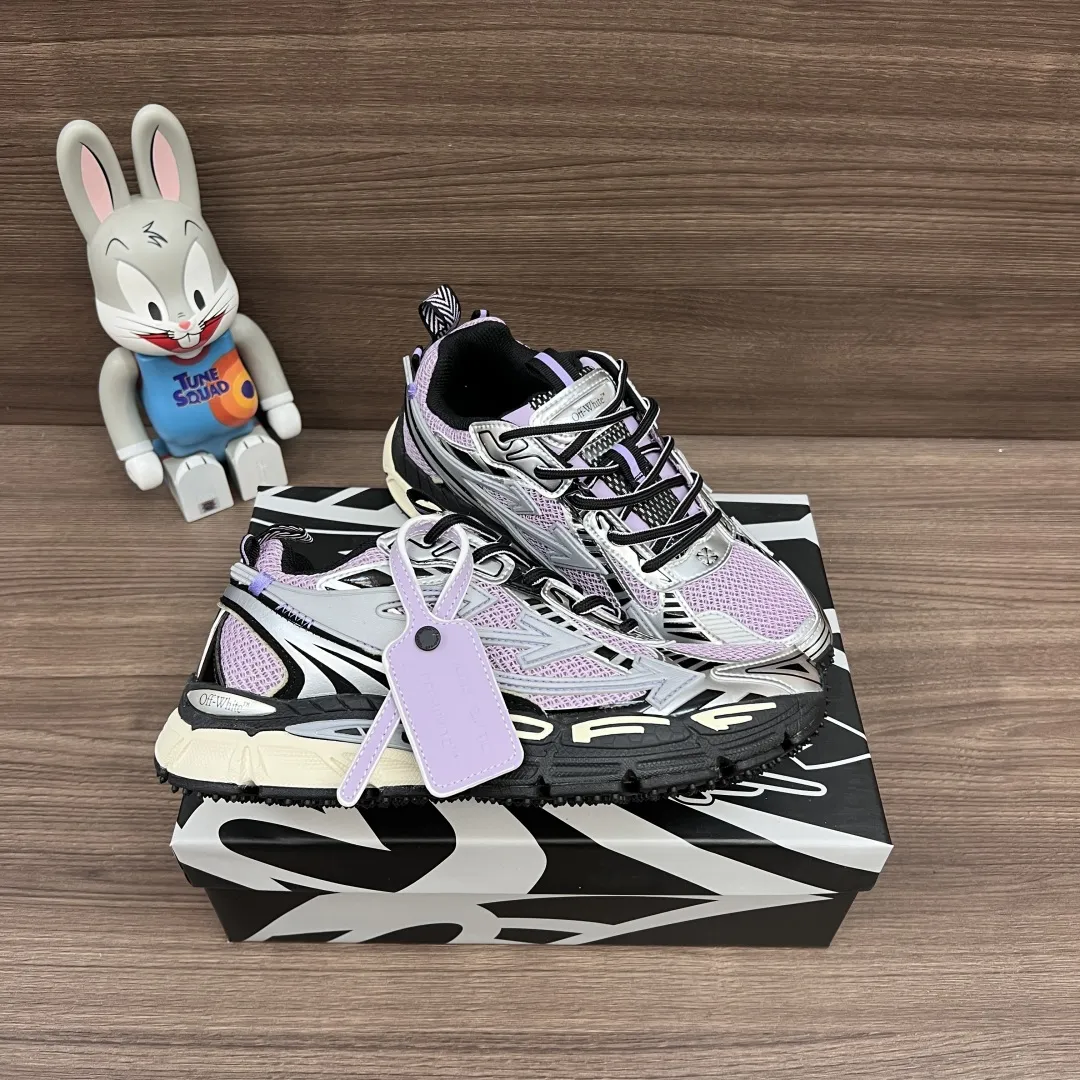 OFF-WHITE Be Right Back ダストピンクのローカットスニーカー - 画像 (6)