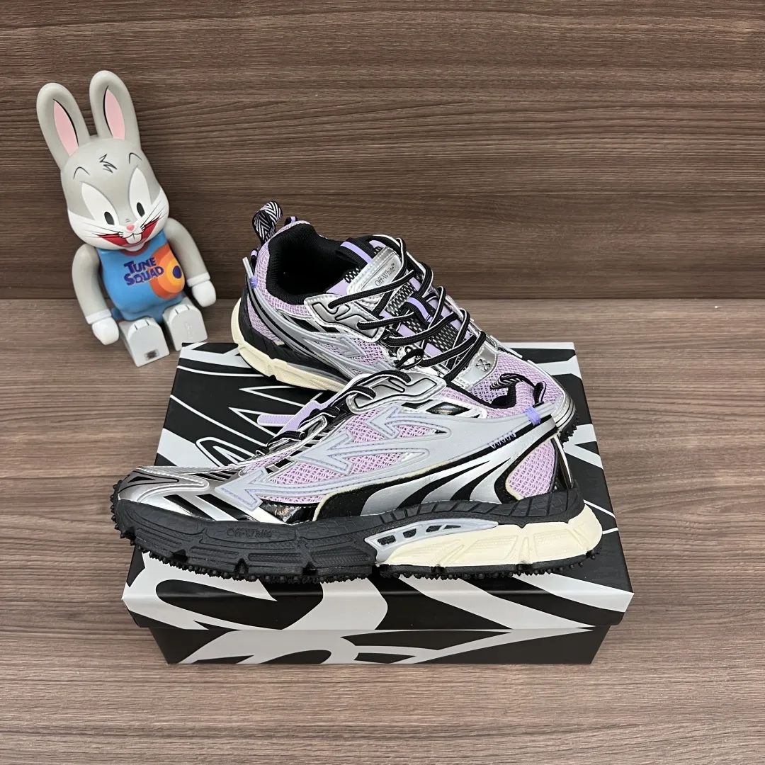 OFF-WHITE Be Right Back ダストピンクのローカットスニーカー - 画像 (9)