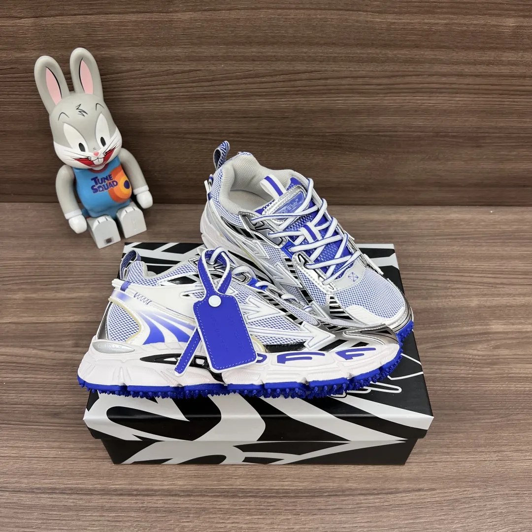 OFF-WHITE Be Right Back 白と青のローカットスニーカー - 画像 (6)