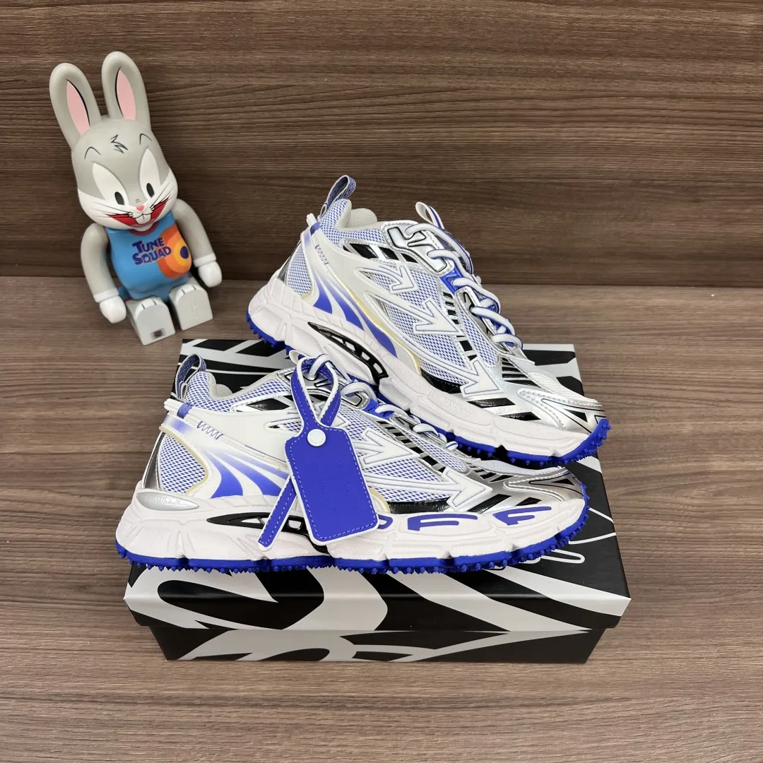 OFF-WHITE Be Right Back 白と青のローカットスニーカー - 画像 (7)