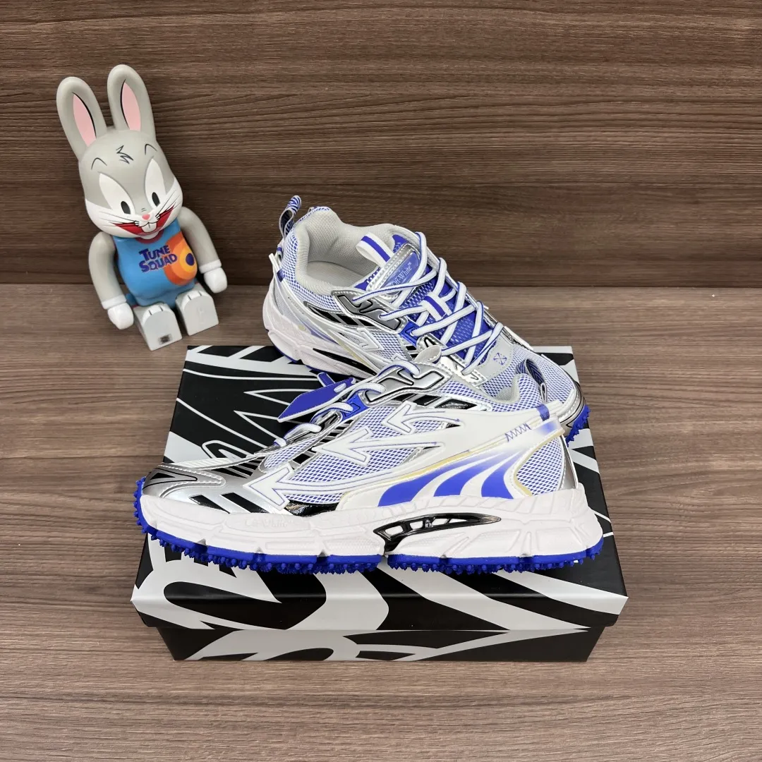 OFF-WHITE Be Right Back 白と青のローカットスニーカー - 画像 (9)