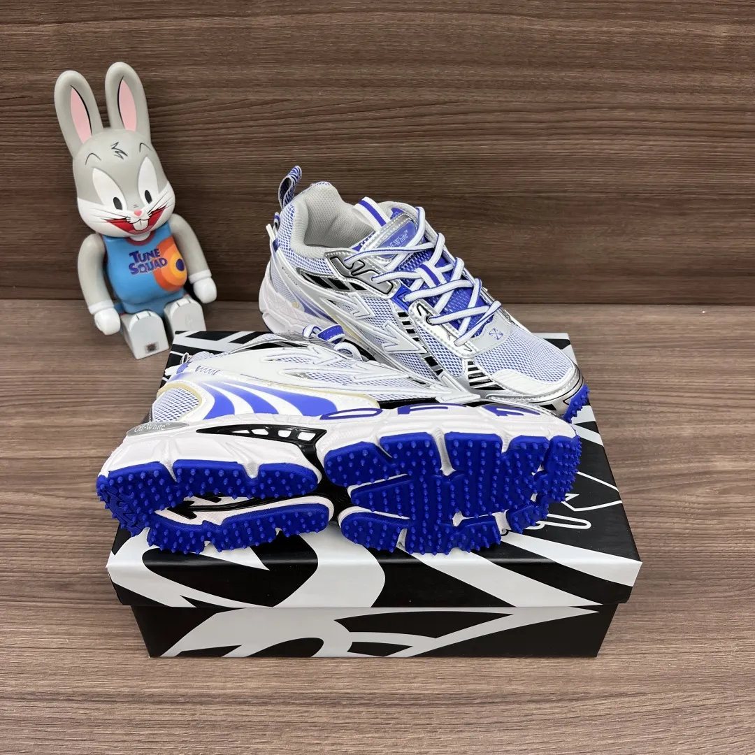 OFF-WHITE Be Right Back 白と青のローカットスニーカー - 画像 (10)