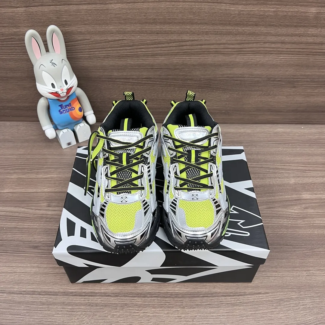 OFF-WHITE Be Right Back 緑のローカットスニーカー - 画像 (3)