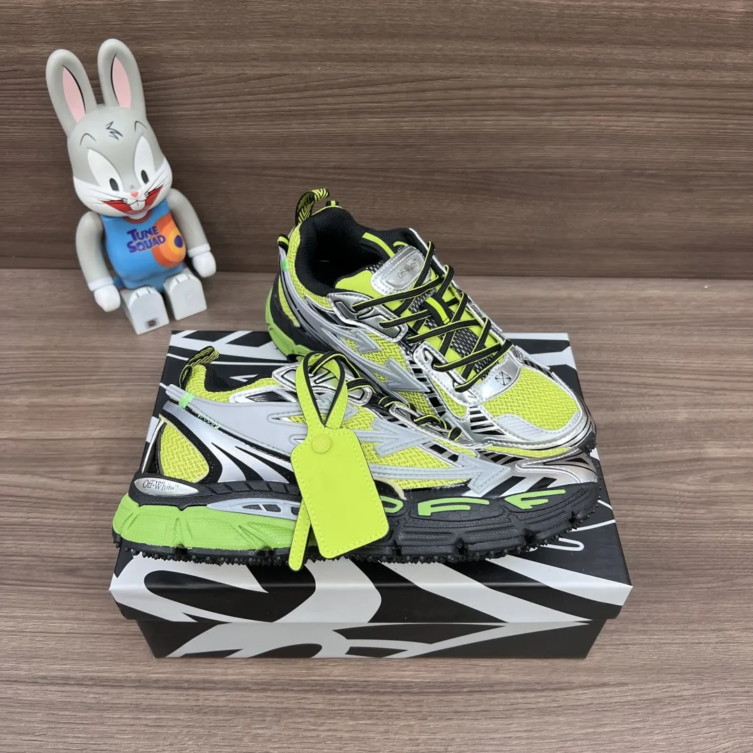 OFF-WHITE Be Right Back 緑のローカットスニーカー - 画像 (6)
