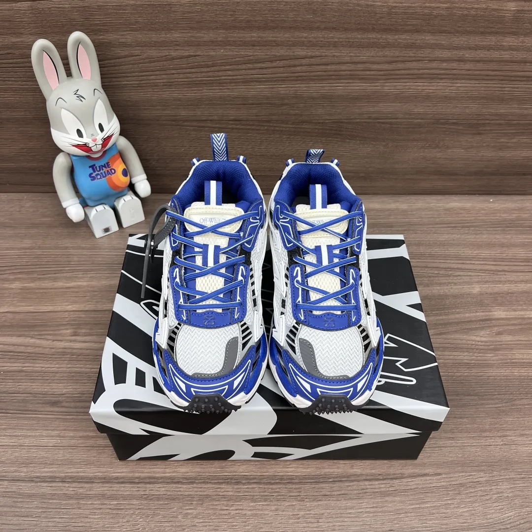 OFF-WHITE Be Right Back 白と青のローカットスニーカー - 画像 (3)