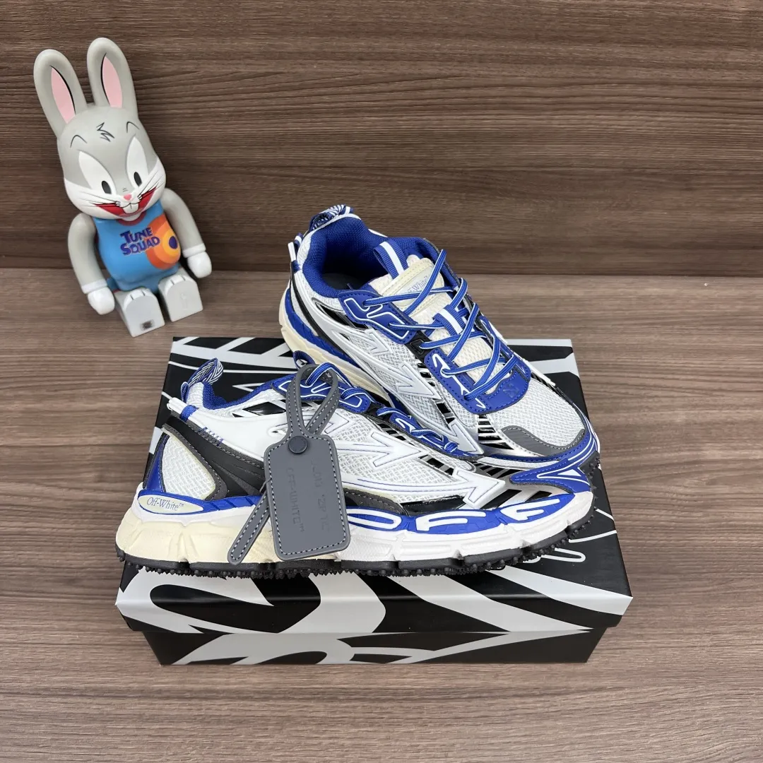 OFF-WHITE Be Right Back 白と青のローカットスニーカー - 画像 (6)