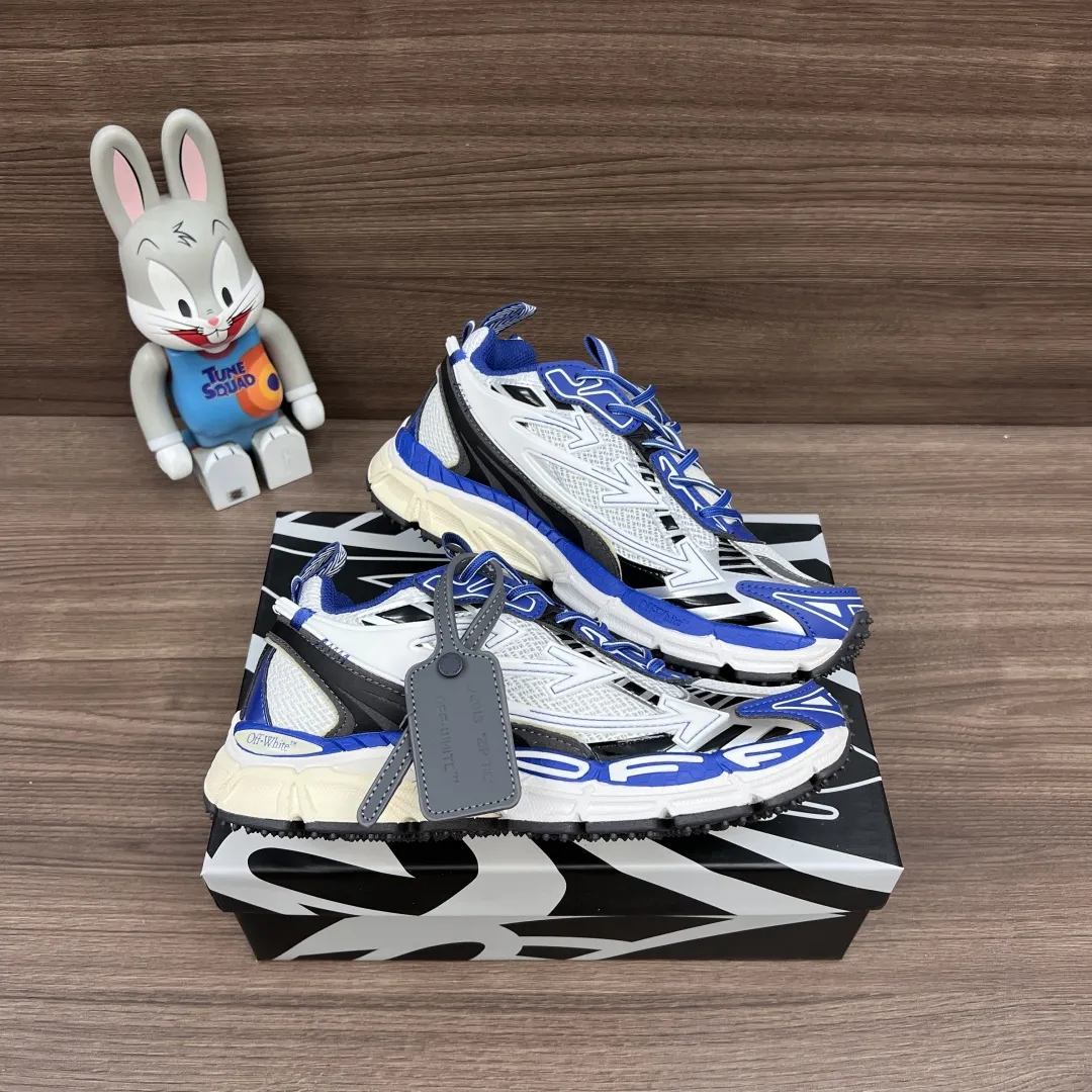 OFF-WHITE Be Right Back 白と青のローカットスニーカー - 画像 (7)