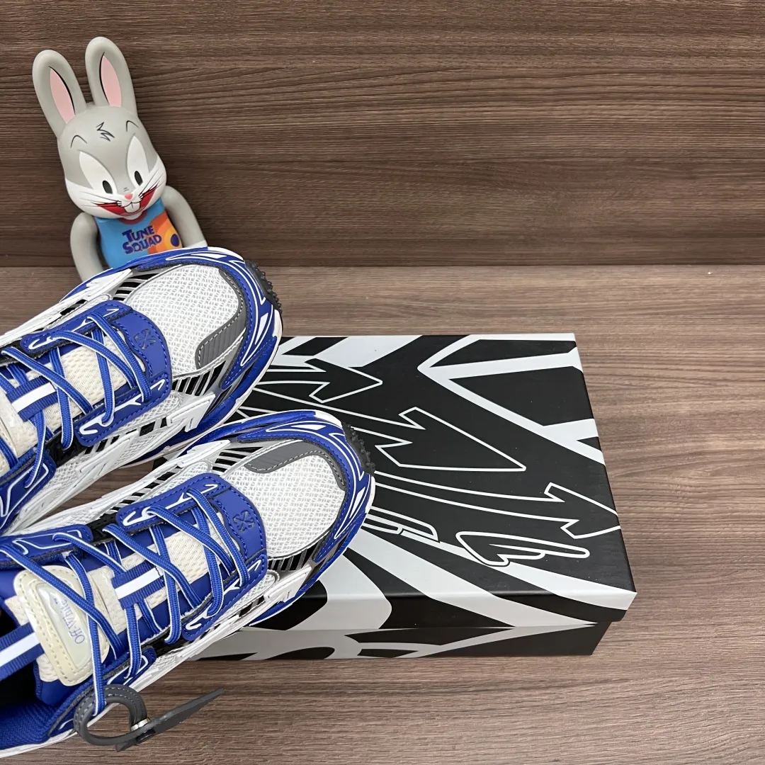 OFF-WHITE Be Right Back 白と青のローカットスニーカー - 画像 (8)