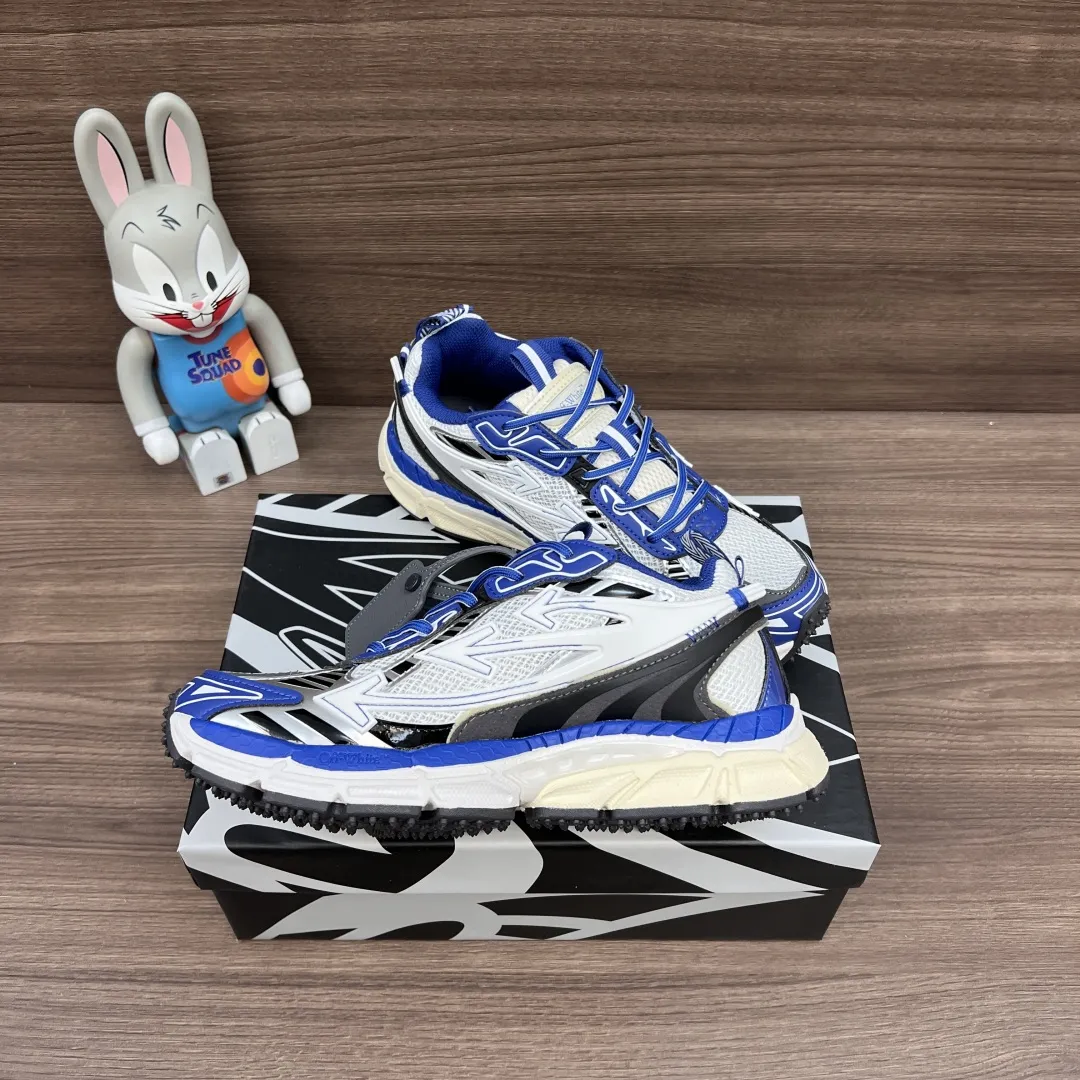 OFF-WHITE Be Right Back 白と青のローカットスニーカー - 画像 (9)