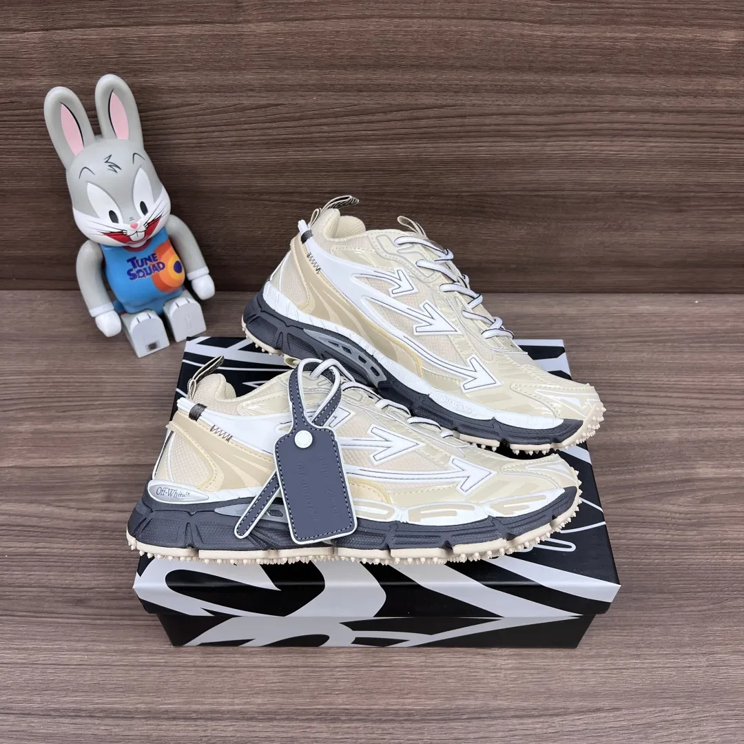 OFF-WHITE Be Right Back ベージュのローカットスニーカー - 画像 (7)