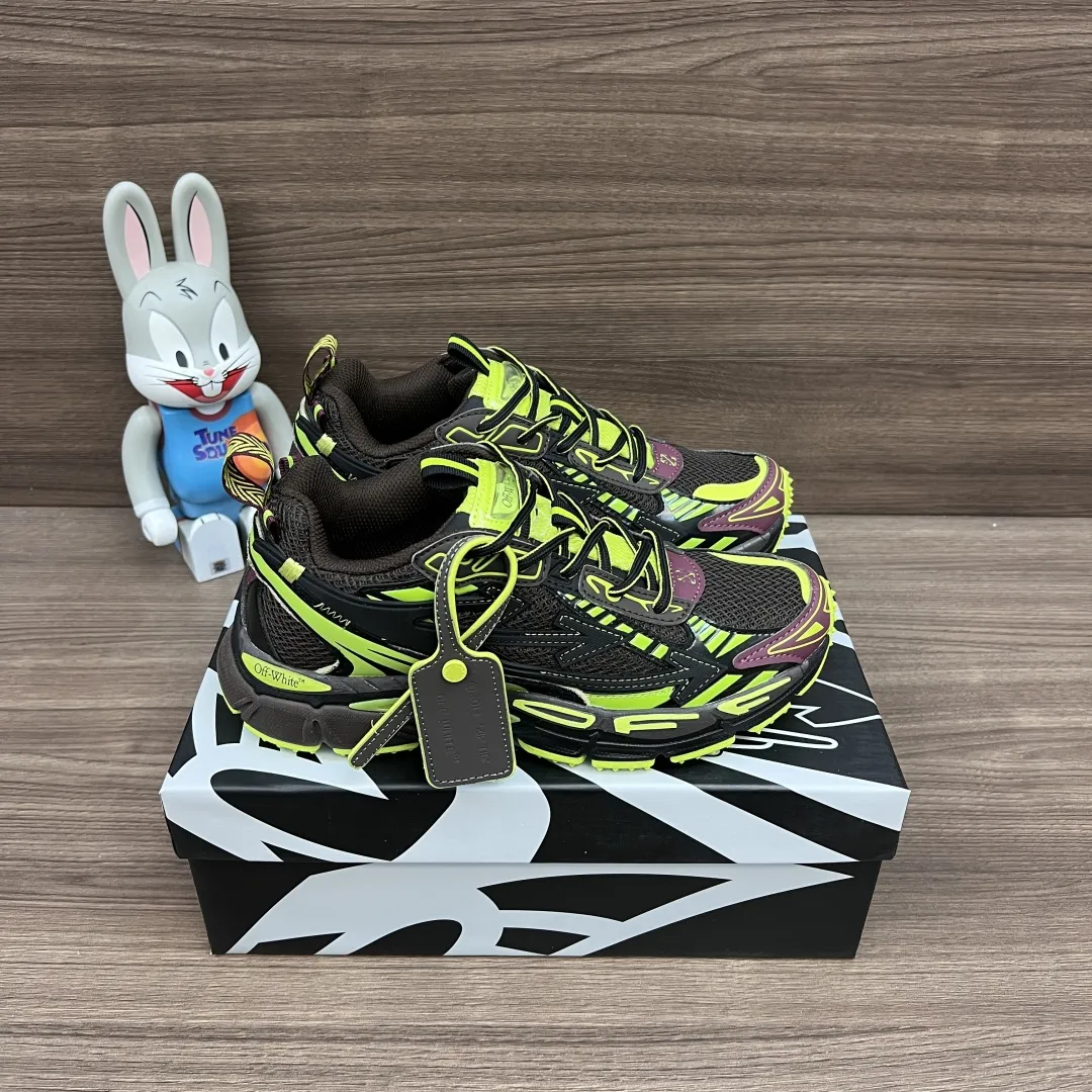 OFF-WHITE Be Right Back ブラウンとグリーンのローカットスニーカー - 画像 (4)