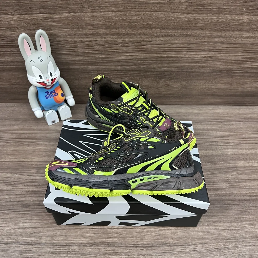 OFF-WHITE Be Right Back ブラウンとグリーンのローカットスニーカー - 画像 (9)