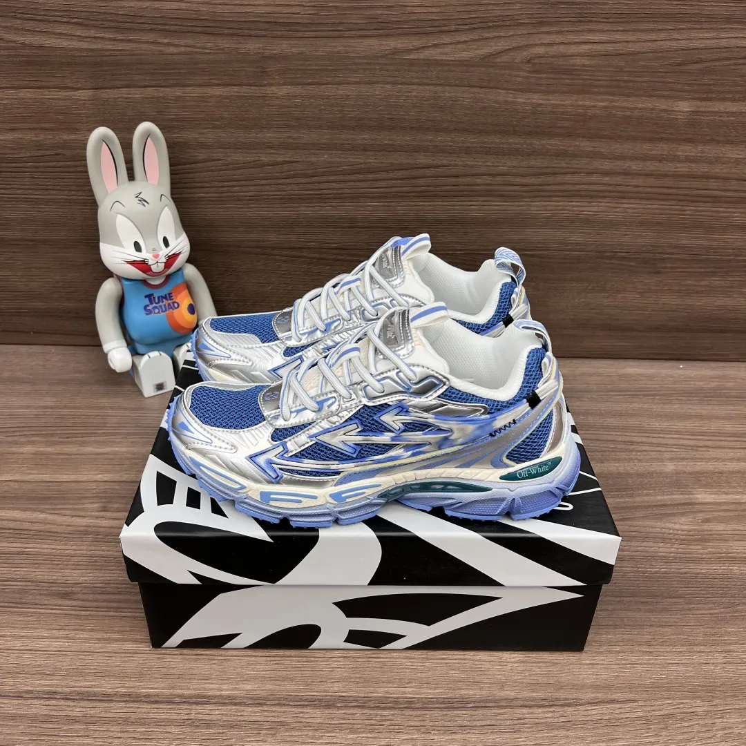 OFF-WHITE Be Right Back シルバーブルーローカット