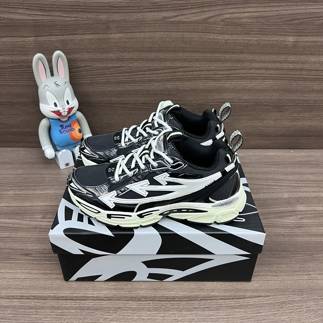 OFF-WHITE Be Right Back 黒色 ローカットスニーカー