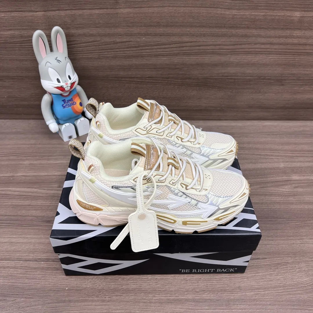 OFF-WHITE Be Right Back ピンクベージュスニーカー - 画像 (4)