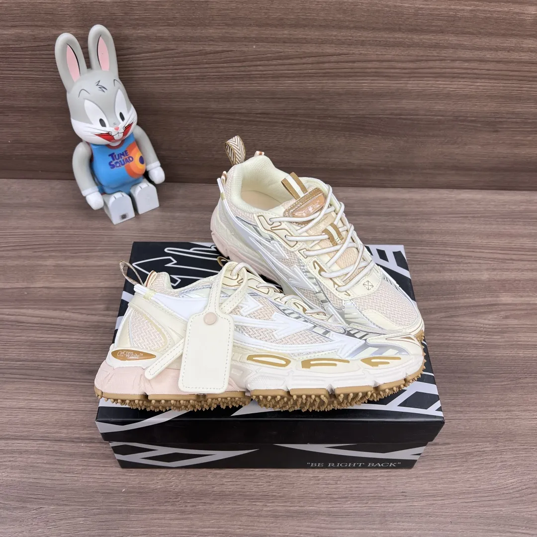 OFF-WHITE Be Right Back ピンクベージュスニーカー - 画像 (6)