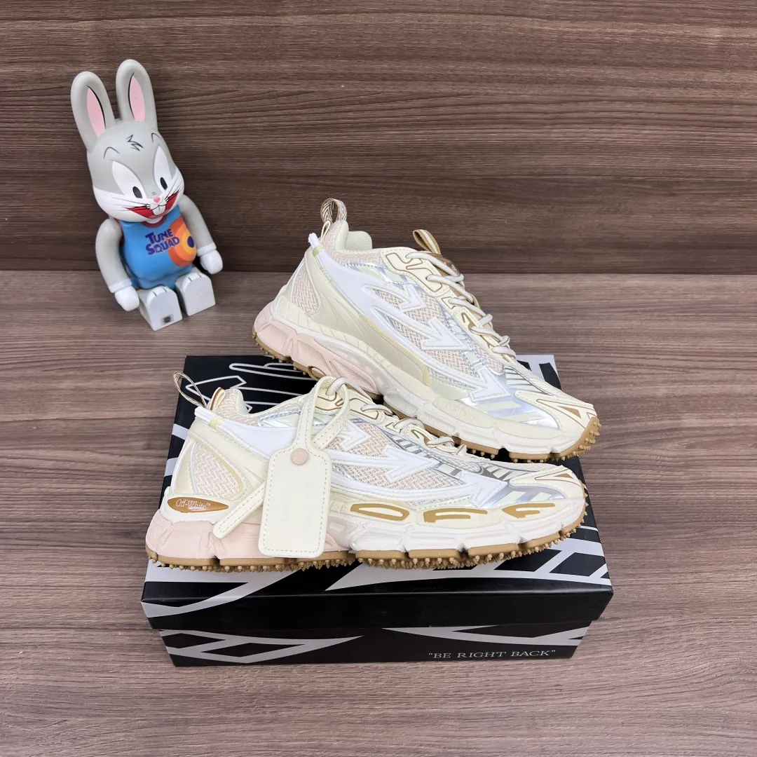 OFF-WHITE Be Right Back ピンクベージュスニーカー - 画像 (7)