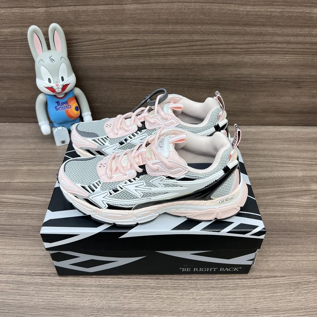 OFF-WHITE Be Right Back ピンク系スニーカー