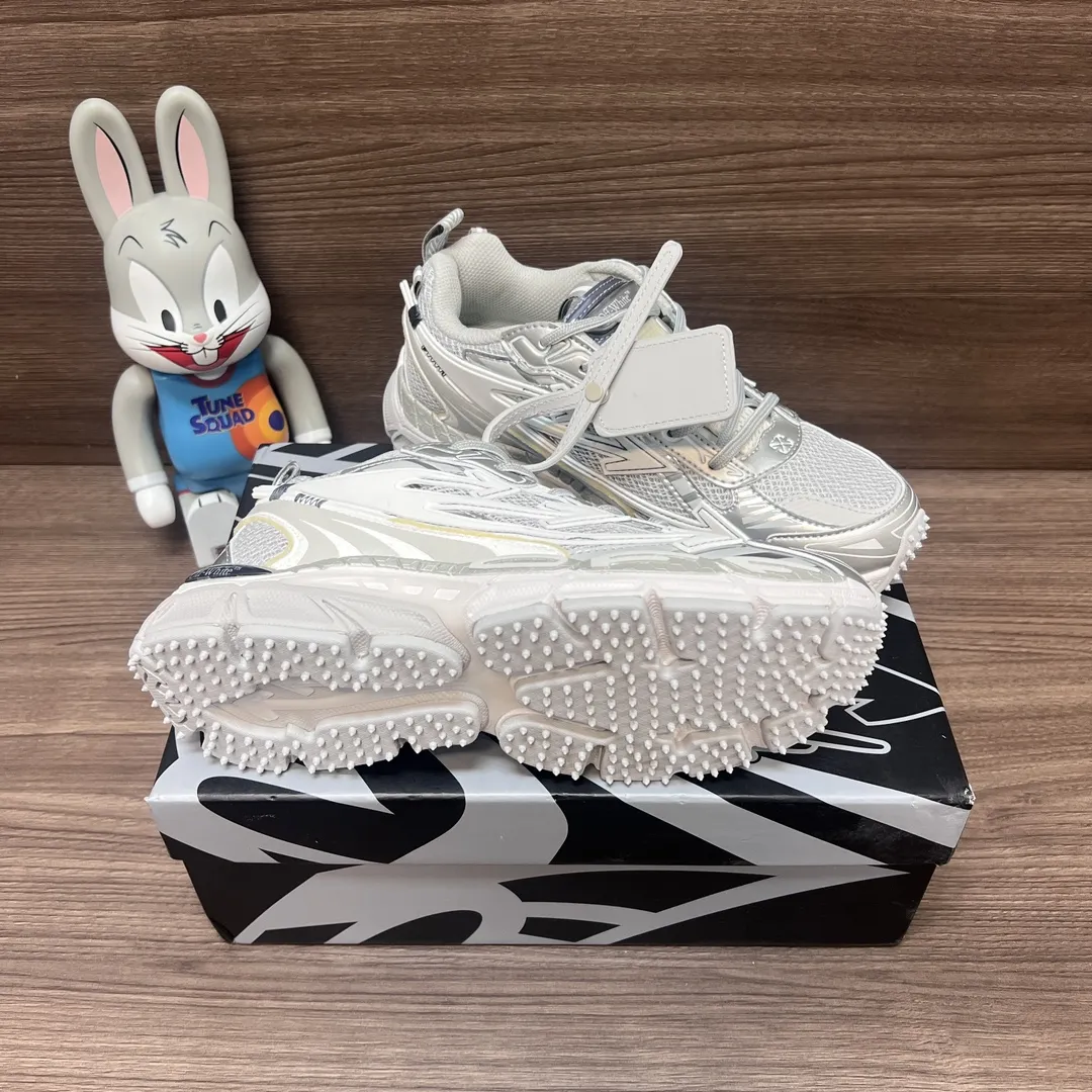 OFF-WHITE Be Right Back 緑白銀スニーカー - 画像 (10)