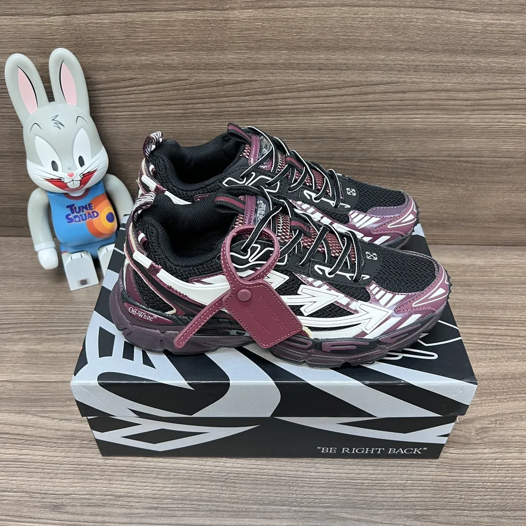 OFF-WHITE Be Right Back パープルホワイトスニーカー - 画像 (4)