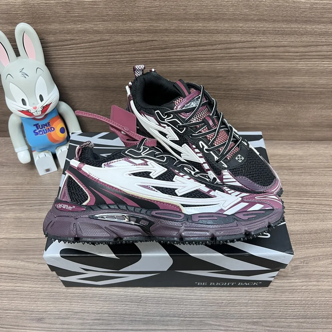 OFF-WHITE Be Right Back パープルホワイトスニーカー - 画像 (6)