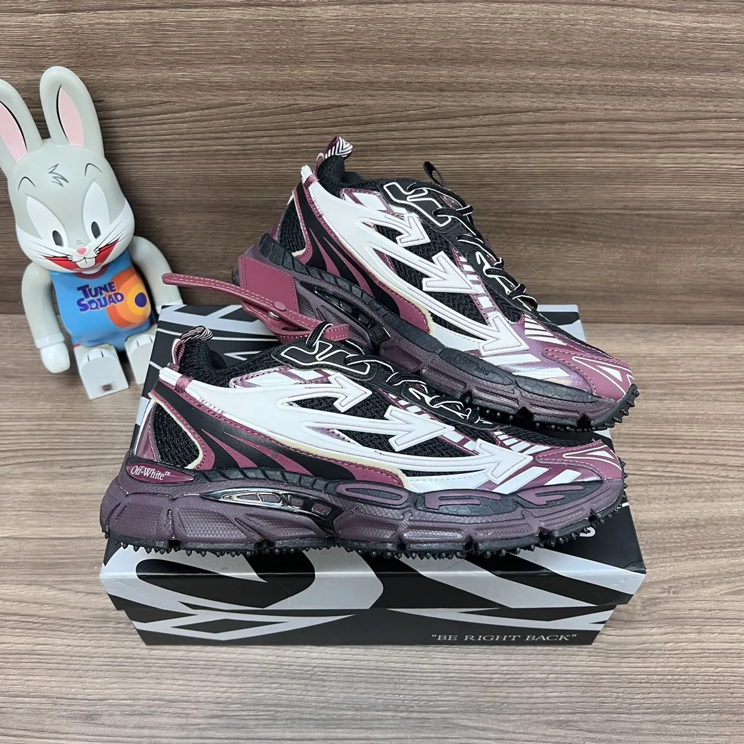 OFF-WHITE Be Right Back パープルホワイトスニーカー - 画像 (7)