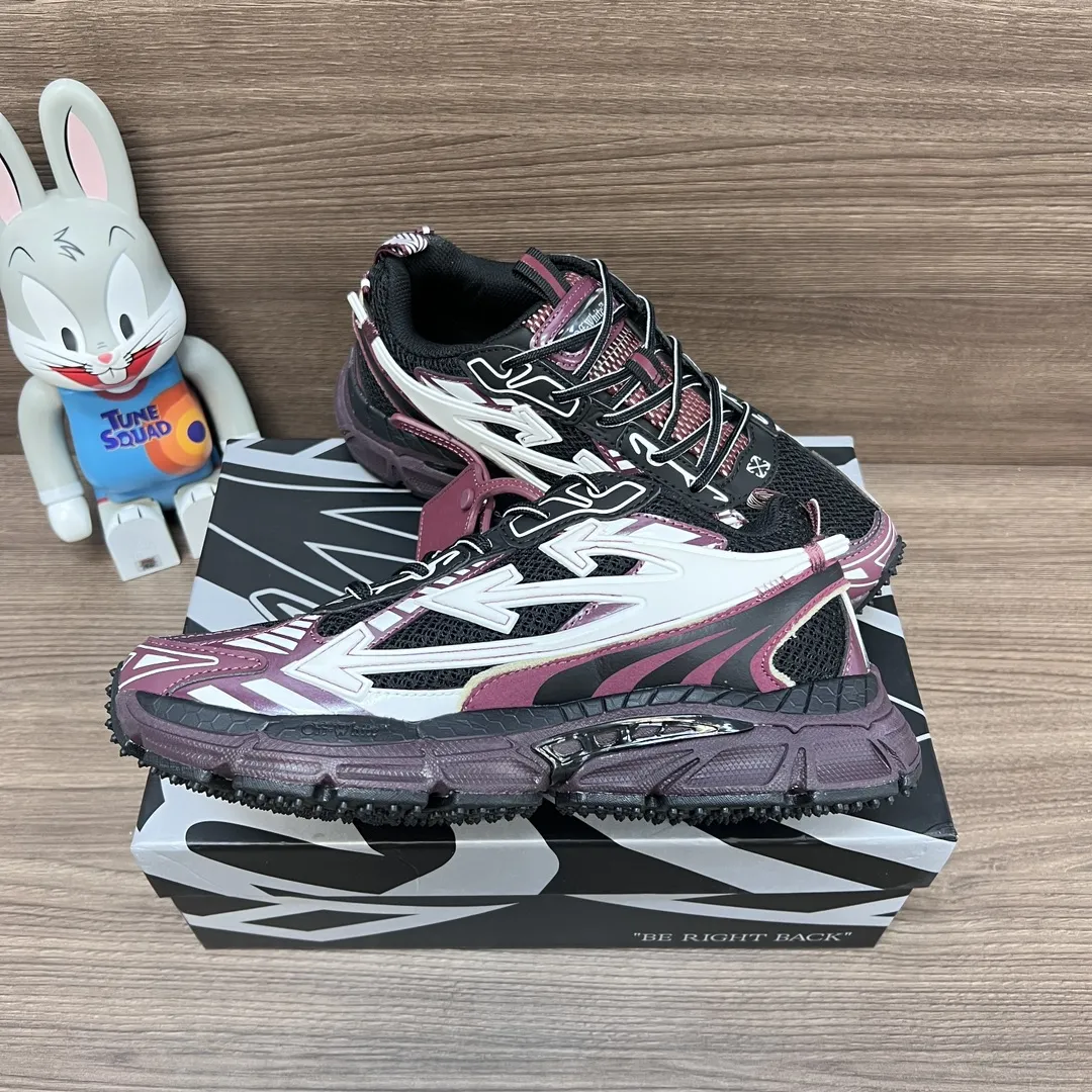 OFF-WHITE Be Right Back パープルホワイトスニーカー - 画像 (9)