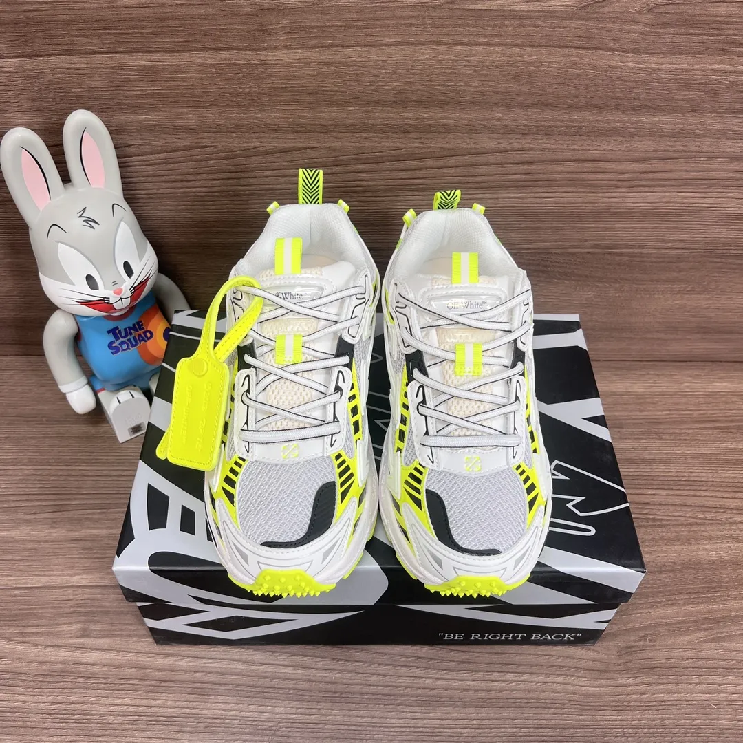 OFF-WHITE Be Right Back ホワイト蛍光スニーカー - 画像 (3)