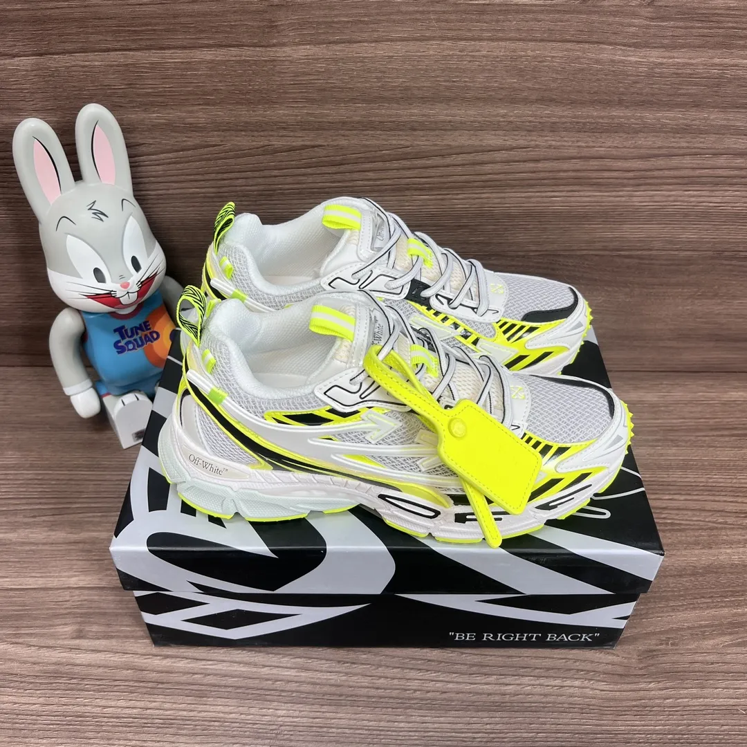 OFF-WHITE Be Right Back ホワイト蛍光スニーカー - 画像 (4)