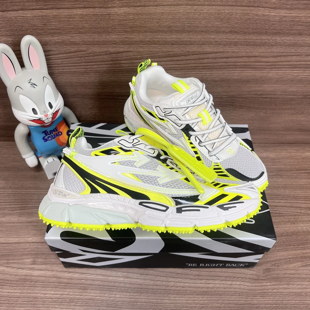 OFF-WHITE Be Right Back ホワイト蛍光スニーカー - 画像 (6)