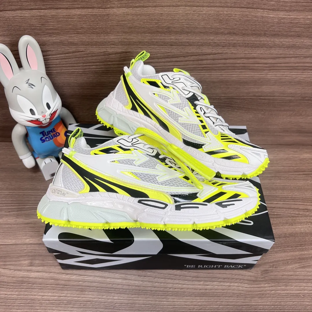 OFF-WHITE Be Right Back ホワイト蛍光スニーカー - 画像 (7)