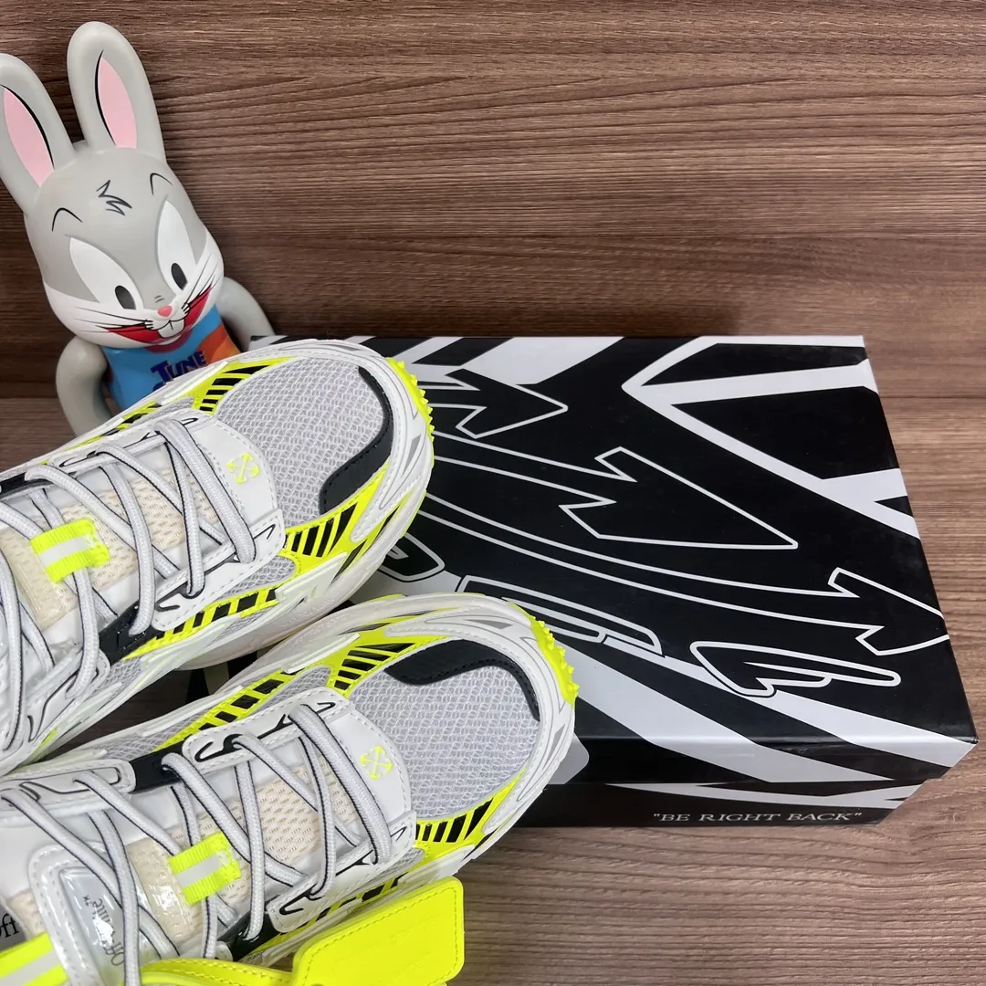 OFF-WHITE Be Right Back ホワイト蛍光スニーカー - 画像 (8)