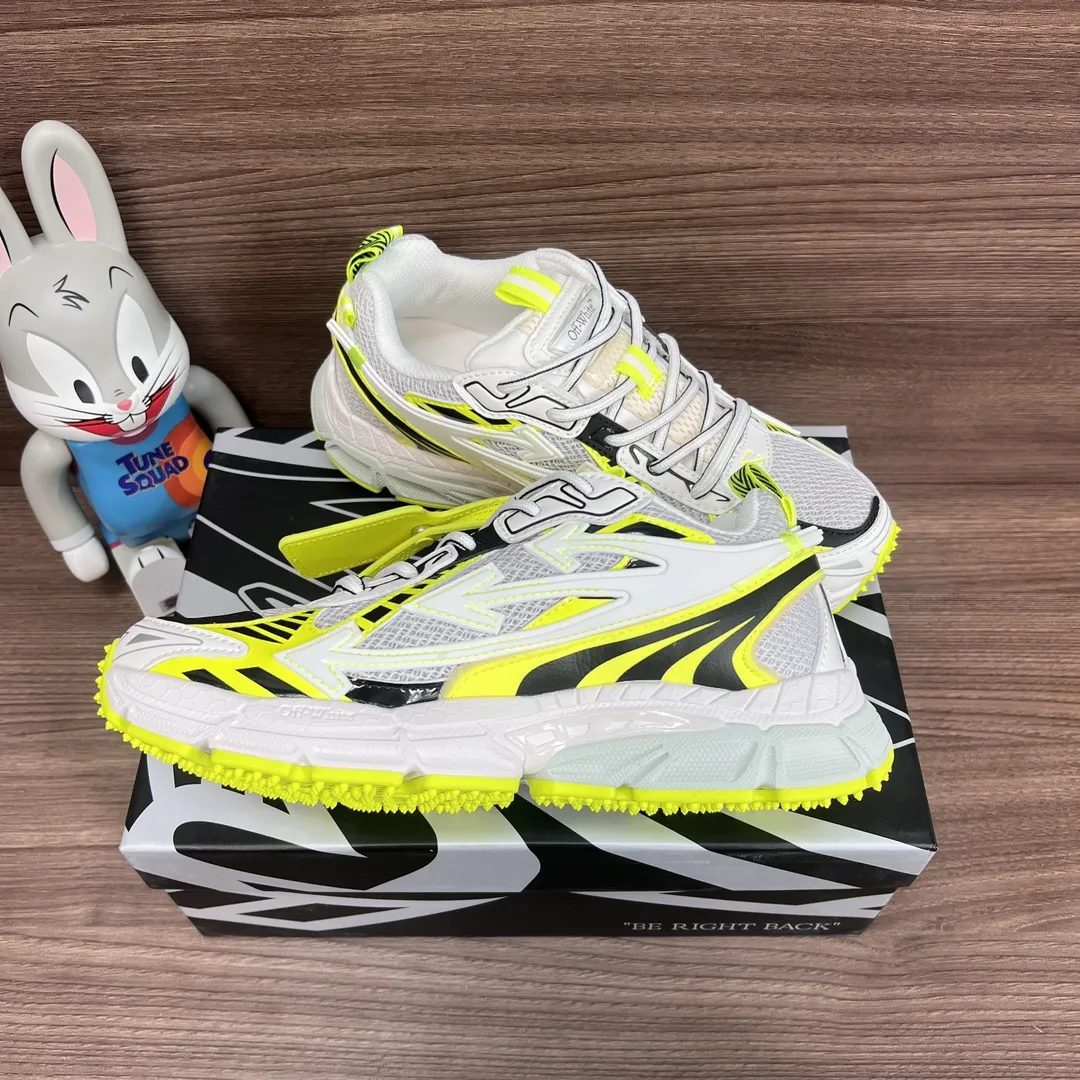 OFF-WHITE Be Right Back ホワイト蛍光スニーカー - 画像 (9)