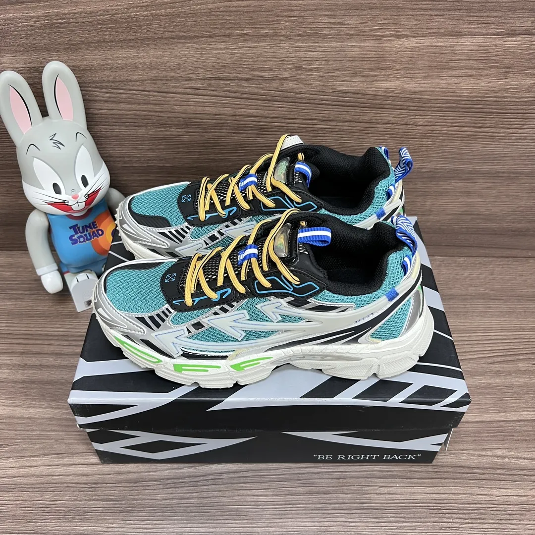 OFF-WHITE Be Right Back シルバーレイクブルー スニーカー