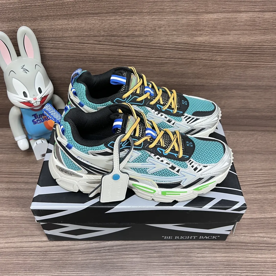 OFF-WHITE Be Right Back シルバーレイクブルー スニーカー - 画像 (4)