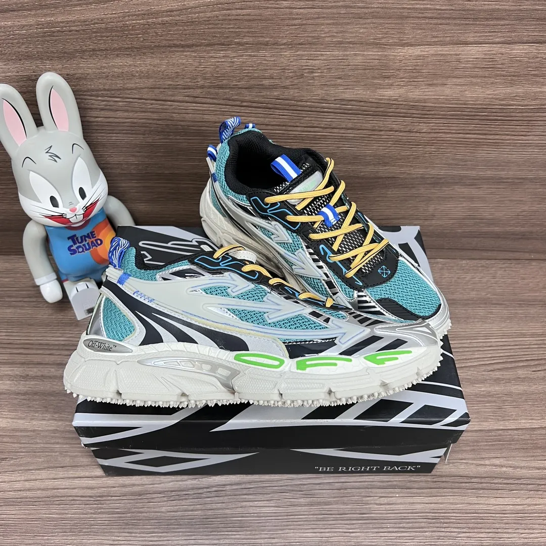 OFF-WHITE Be Right Back シルバーレイクブルー スニーカー - 画像 (6)