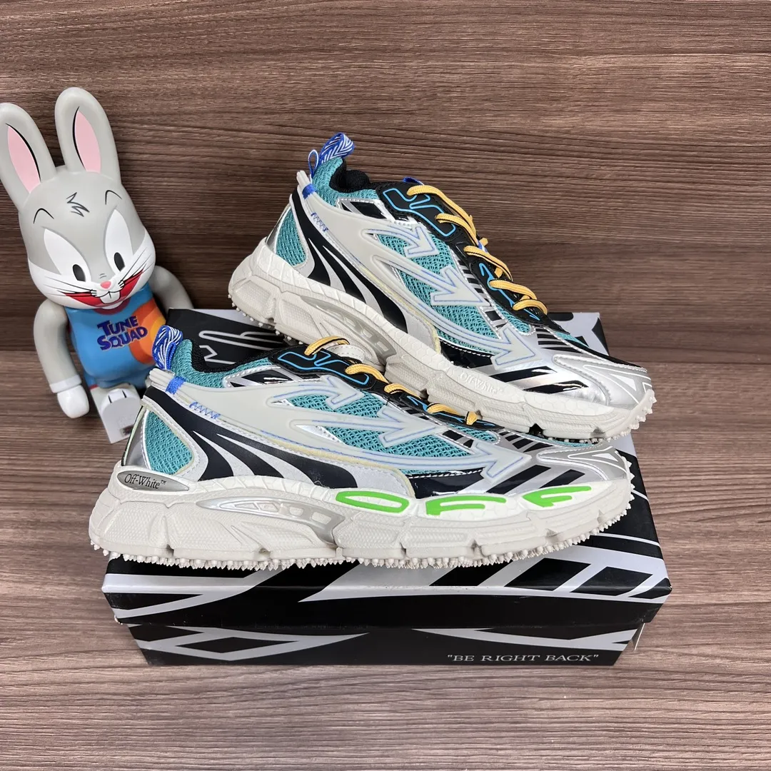 OFF-WHITE Be Right Back シルバーレイクブルー スニーカー - 画像 (7)