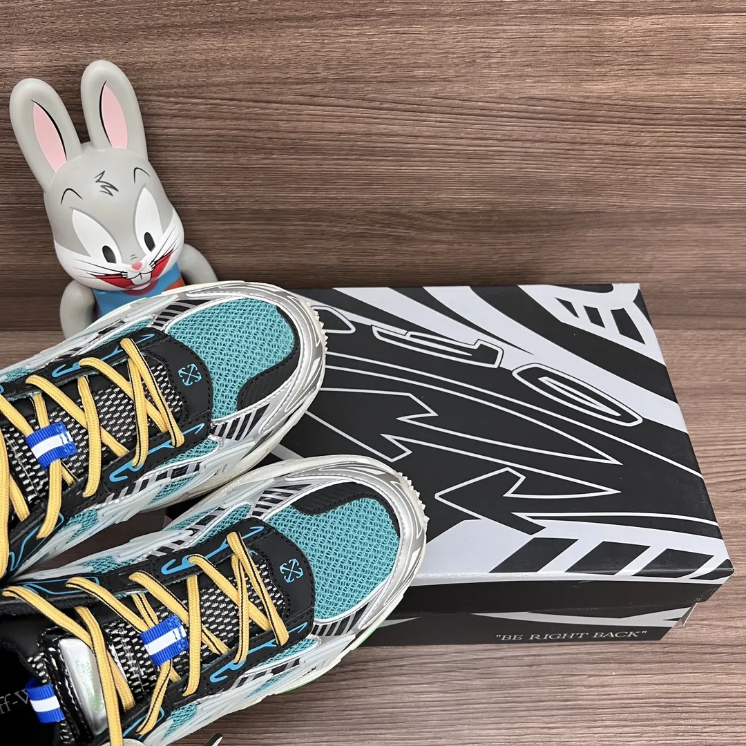 OFF-WHITE Be Right Back シルバーレイクブルー スニーカー - 画像 (8)