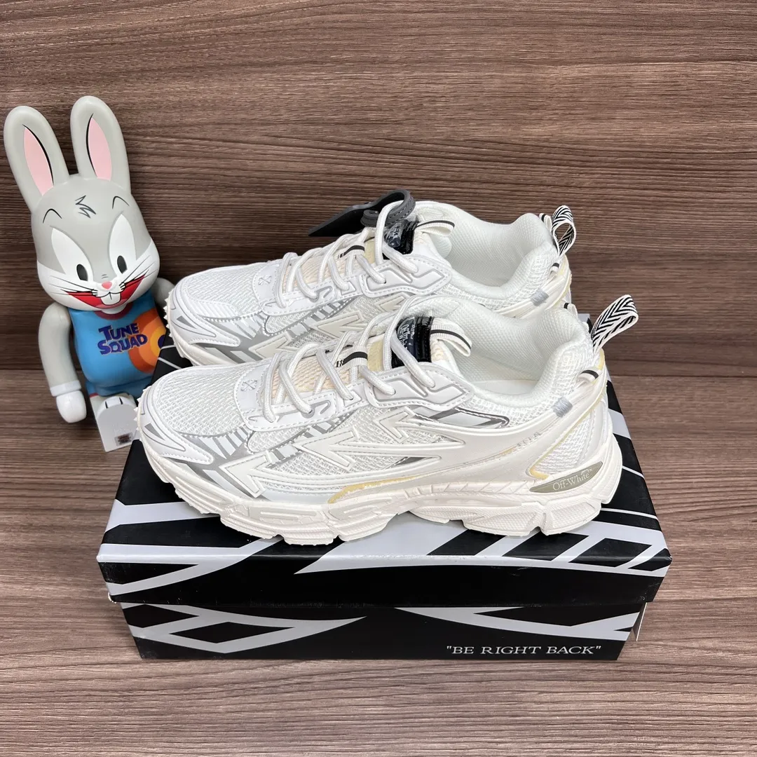 OFF-WHITE Be Right Back 白 レースアップカジュアルシューズ