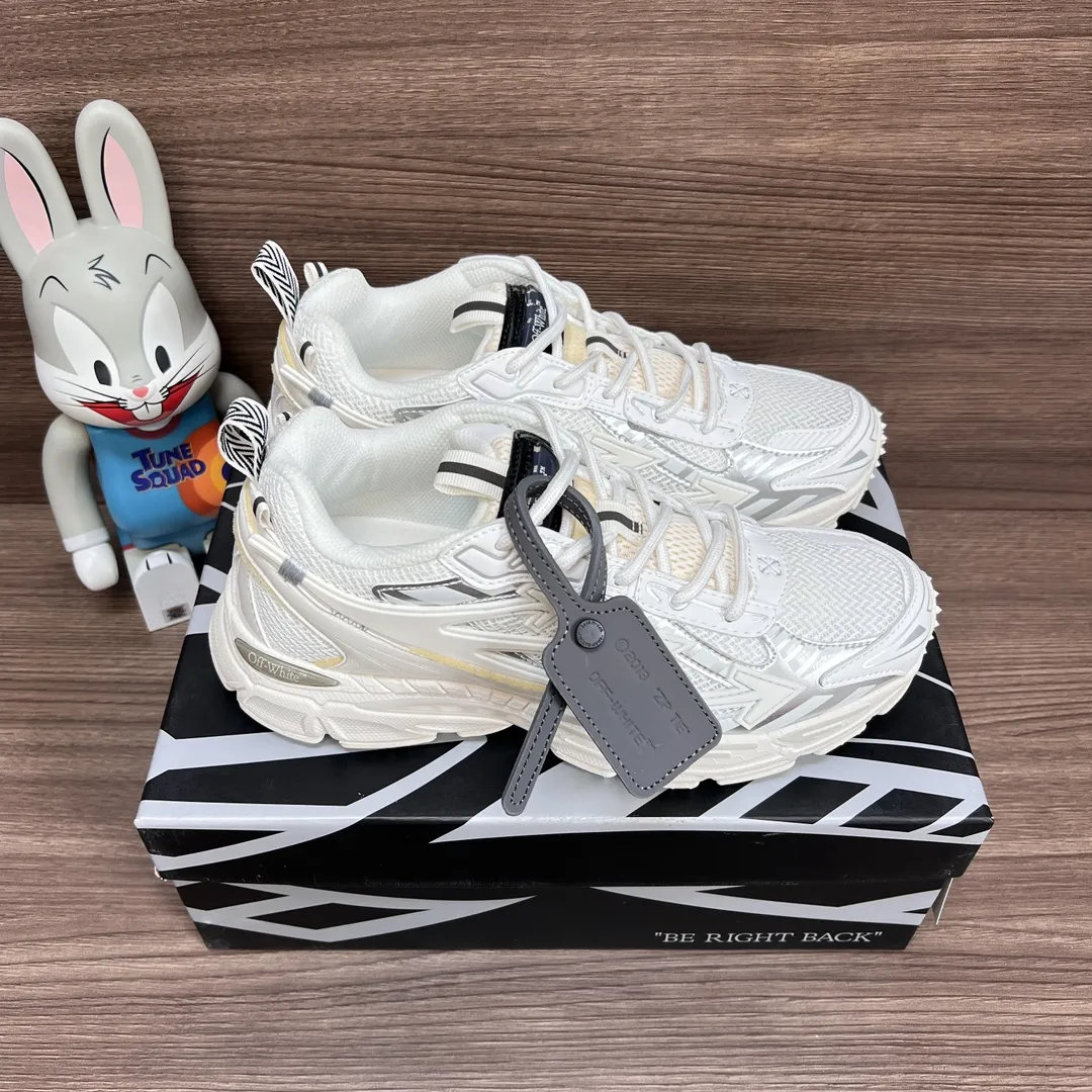 OFF-WHITE Be Right Back 白 レースアップカジュアルシューズ - 画像 (4)