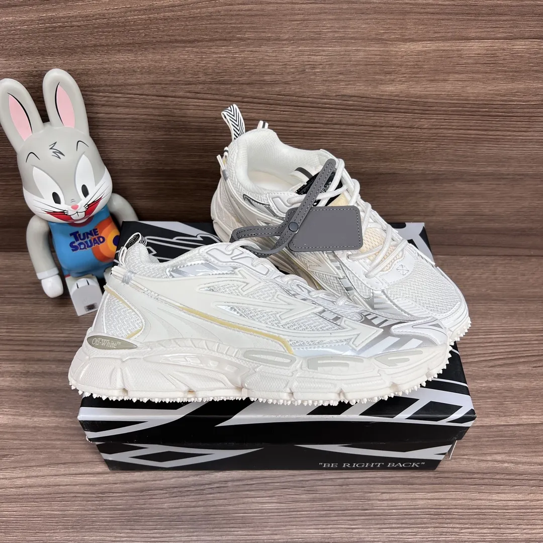 OFF-WHITE Be Right Back 白 レースアップカジュアルシューズ - 画像 (6)