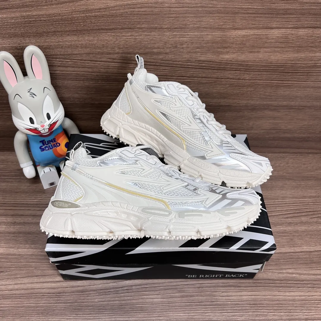 OFF-WHITE Be Right Back 白 レースアップカジュアルシューズ - 画像 (7)