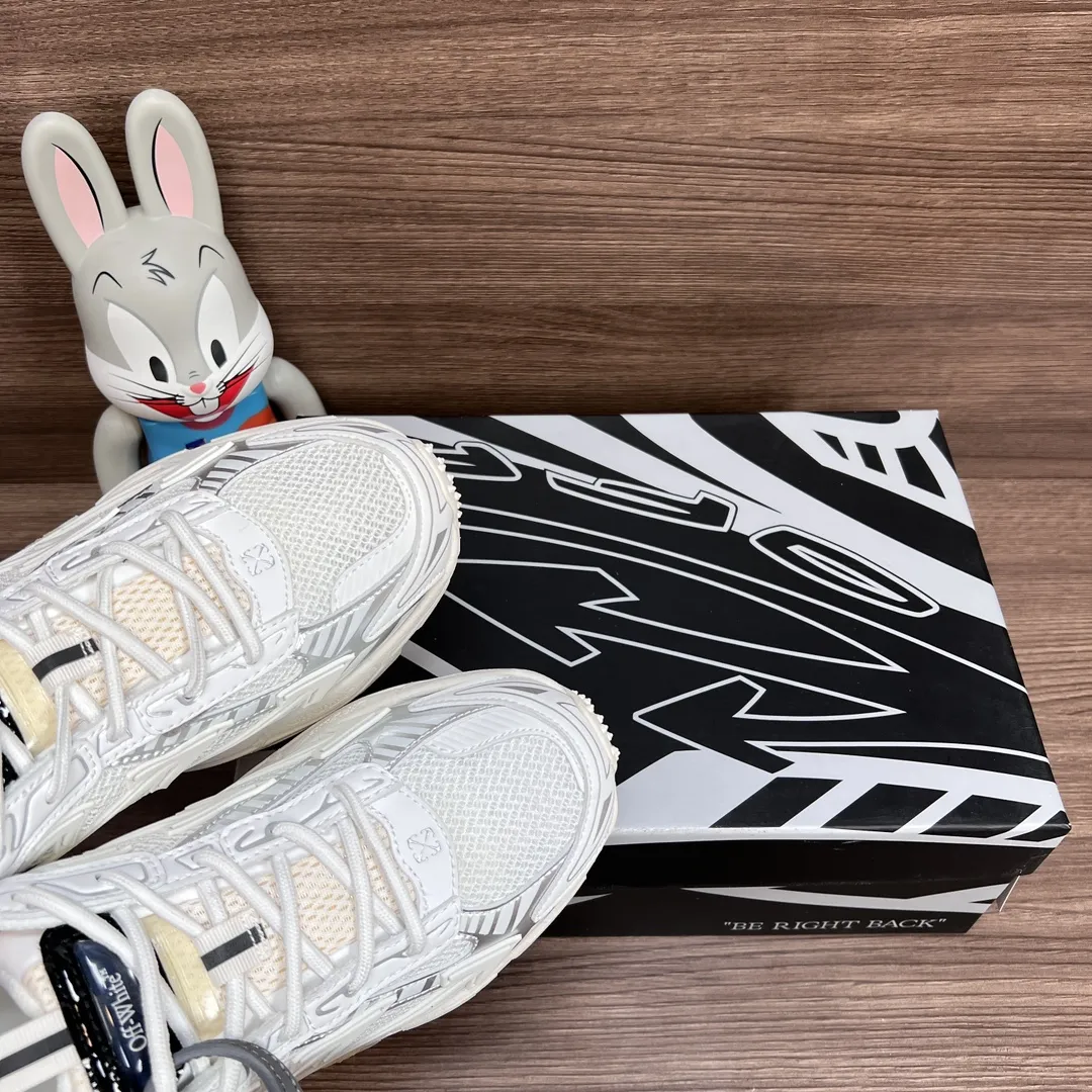 OFF-WHITE Be Right Back 白 レースアップカジュアルシューズ - 画像 (8)