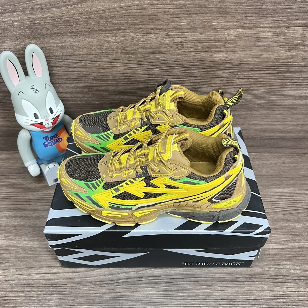 OFF-WHITE Be Right Back イエローグリーン スニーカー