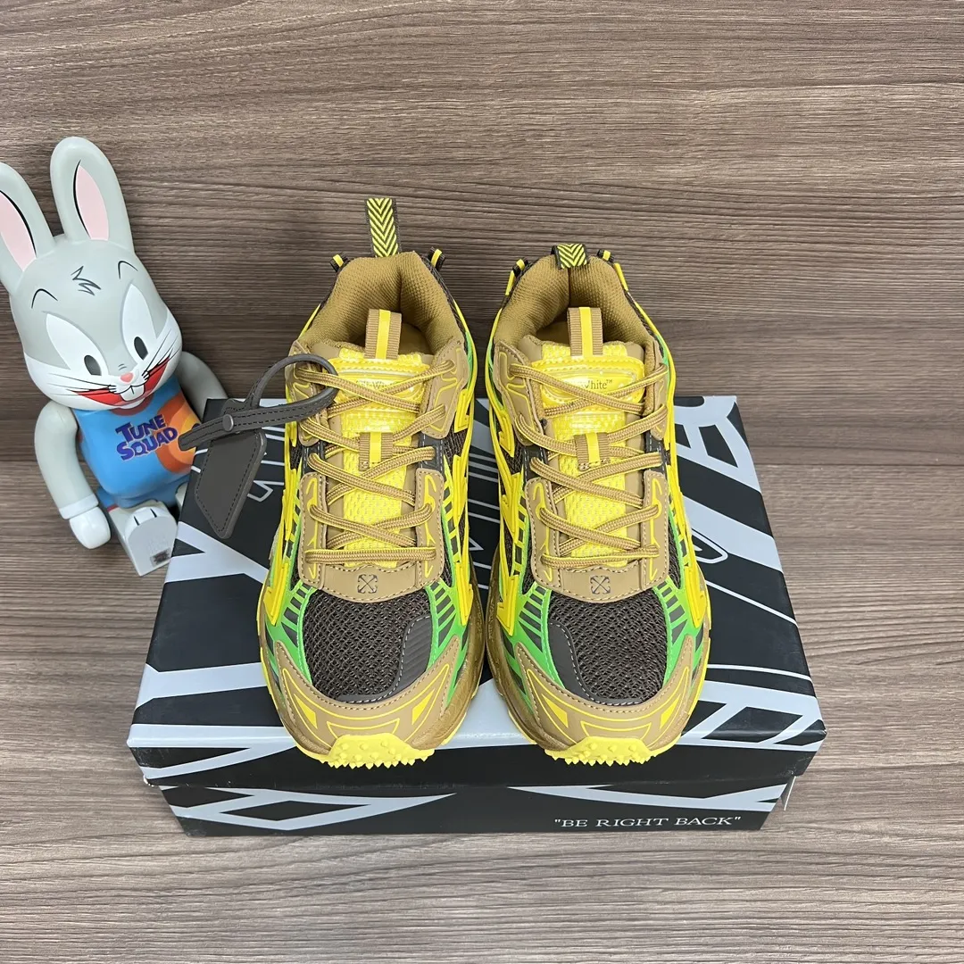 OFF-WHITE Be Right Back イエローグリーン スニーカー - 画像 (3)
