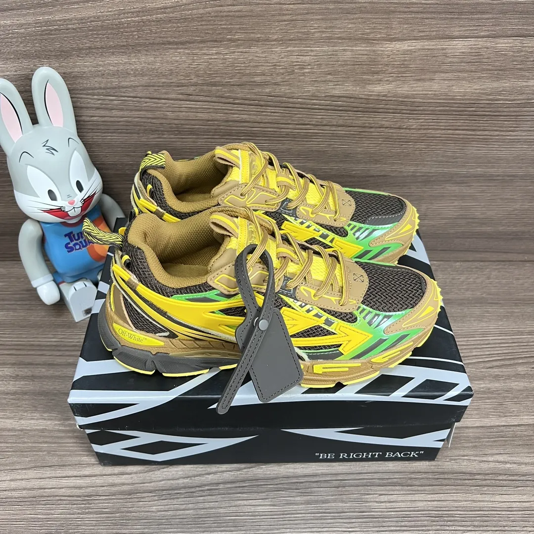 OFF-WHITE Be Right Back イエローグリーン スニーカー - 画像 (4)